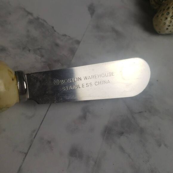 4 Vintage Boston Warehouse Stainless Steel Fruit Spreader/Knifes - Picture 5 of 9